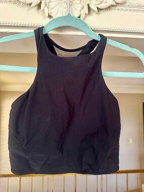 lululemon athletica Black High-Neck Crop Tank
